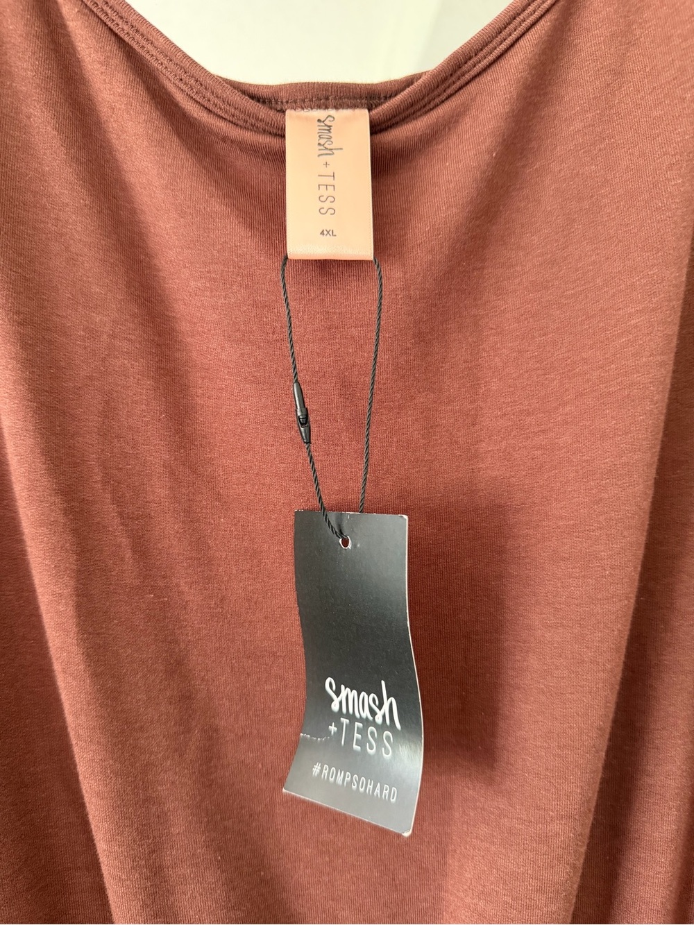 NWT Smash + Tess Happy Hour Romper Classic Cocoa Brown Wide Leg Jumpsuit 4XL - Picture 6 of 11